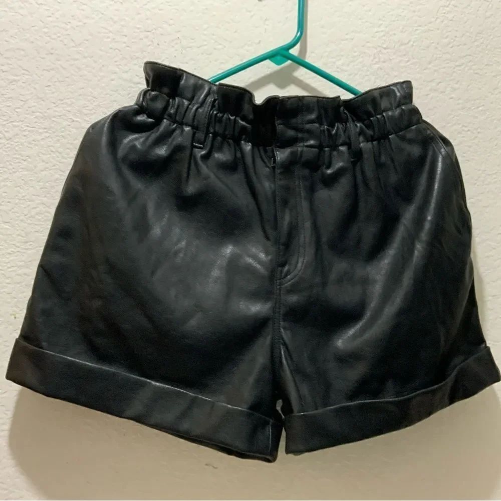 Lush Black leather Shorts Size Small